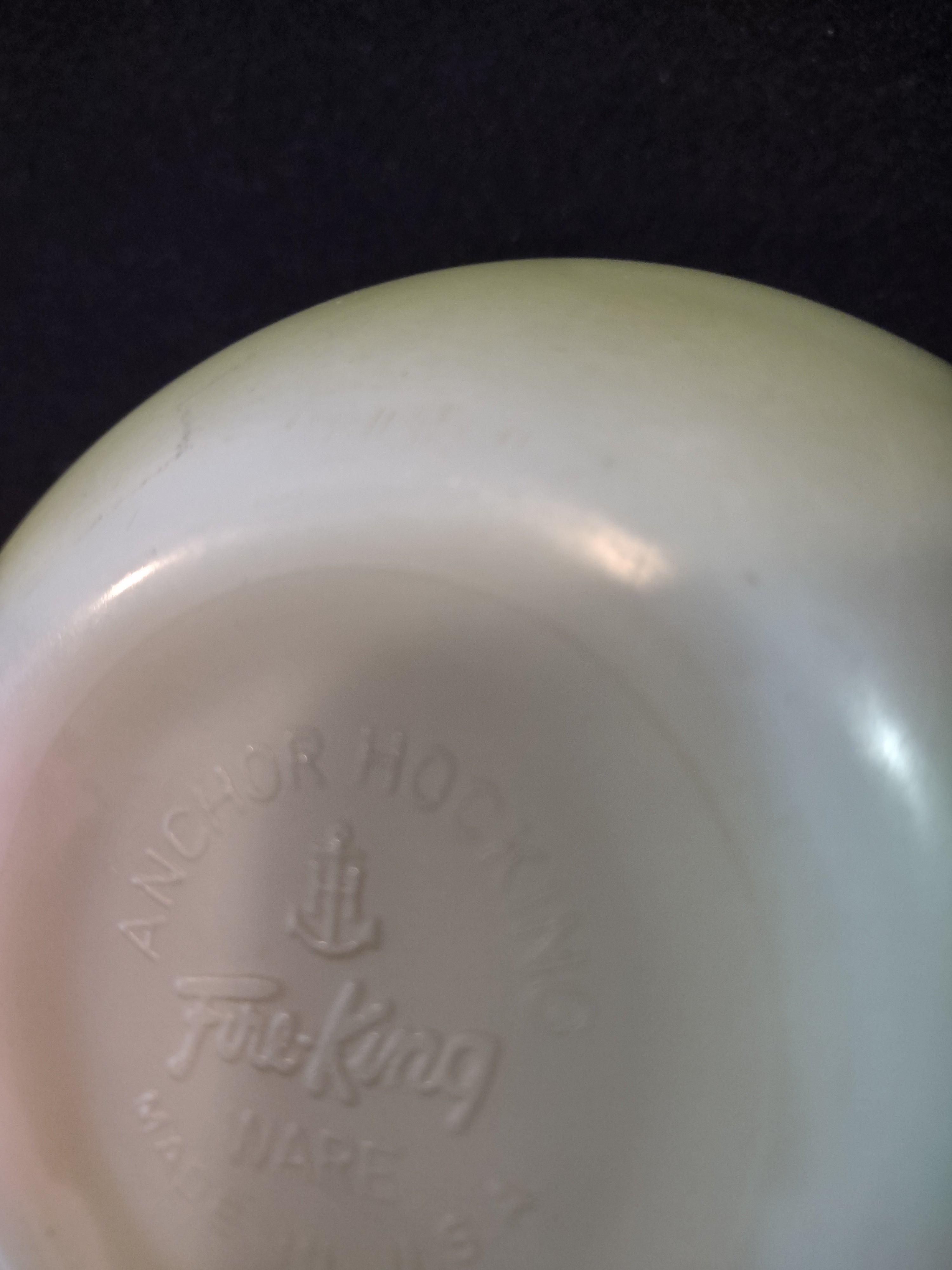 Vintage Fire King Anchor Hocking 6" Green Mixing Bowl Casserole Dish (Lot 5227)
