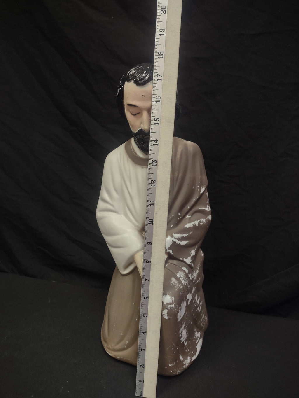 Vintage Blow Mold Christmas Nativity Brown NO LIGHT Joseph 18" (lot 2276)