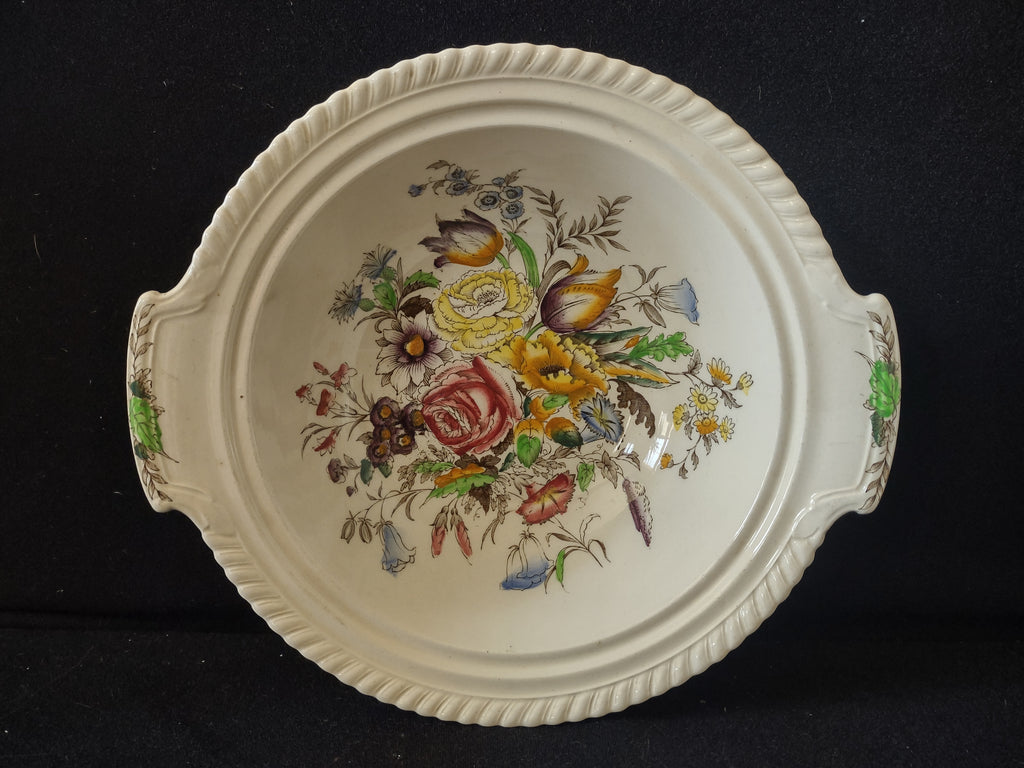 Vintage Johnson Bros Garden Bouquet Ironstone England Serving Bowl (lot 5616)