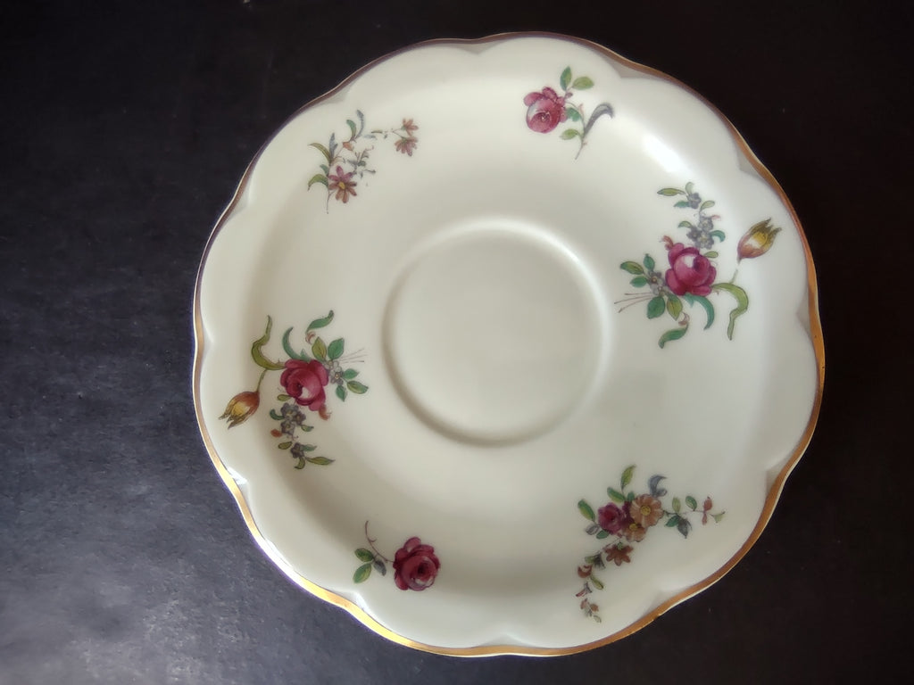 Haviland Limoges Saucer ONLY Peony Flower Cream Color (lot 928)