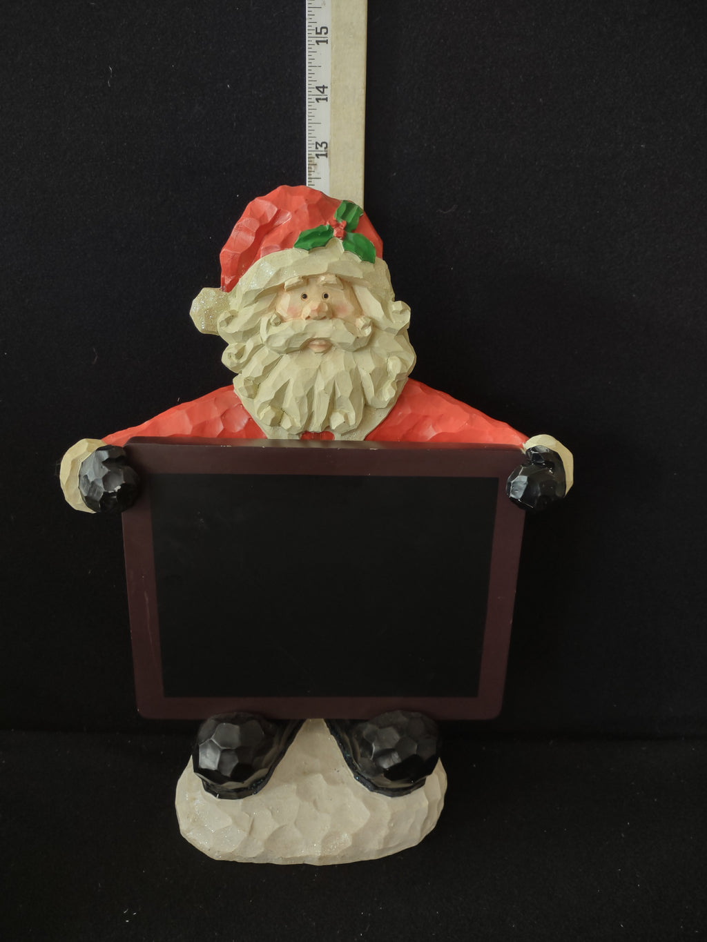 Vintage Christmas Santa Claus 6 1/2 x 5" Chalkboard Holder (Lot 3671)