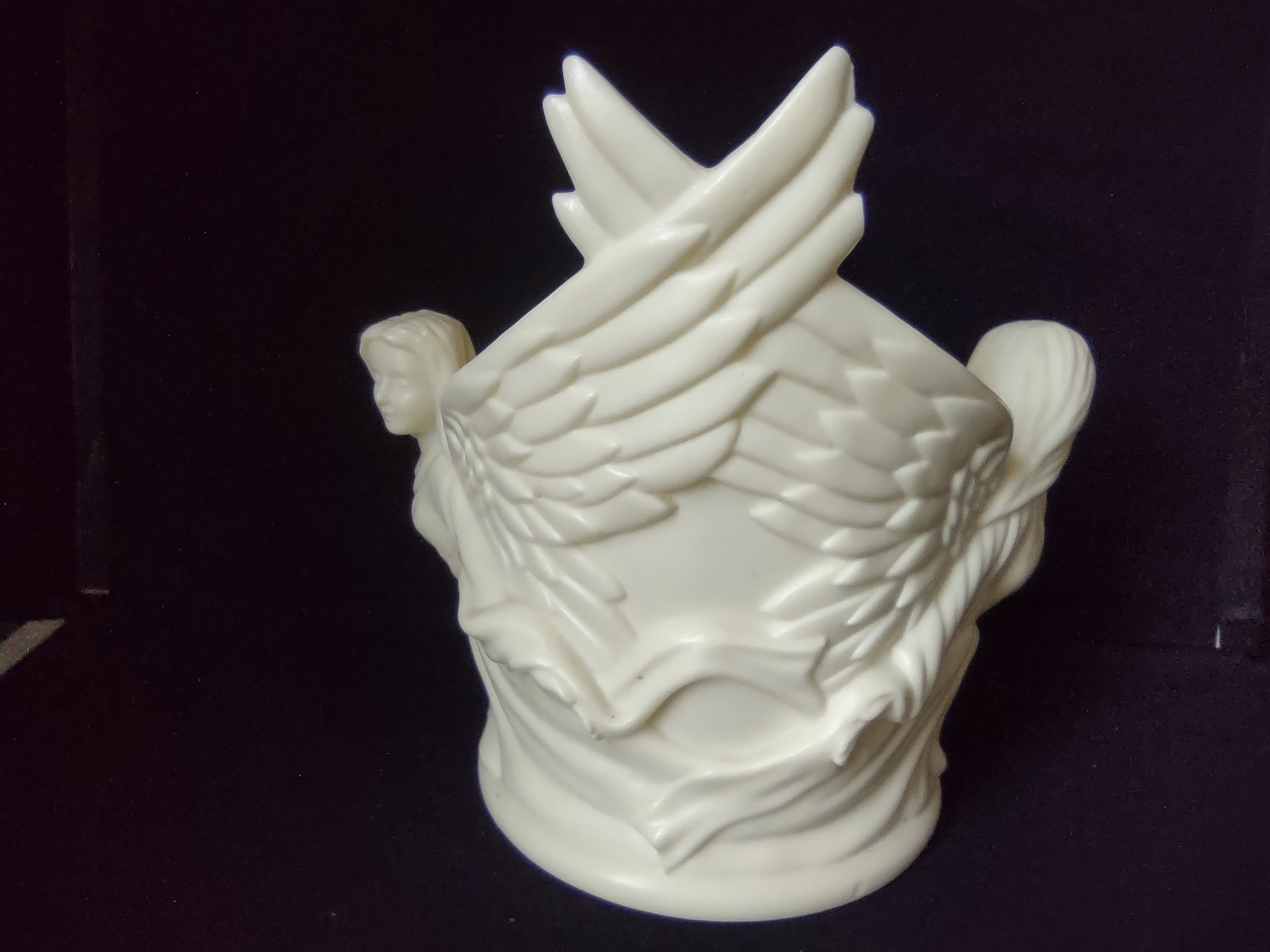 Ablaze Candles Wax Candle Holder Angel Wings (lot 2790c)
