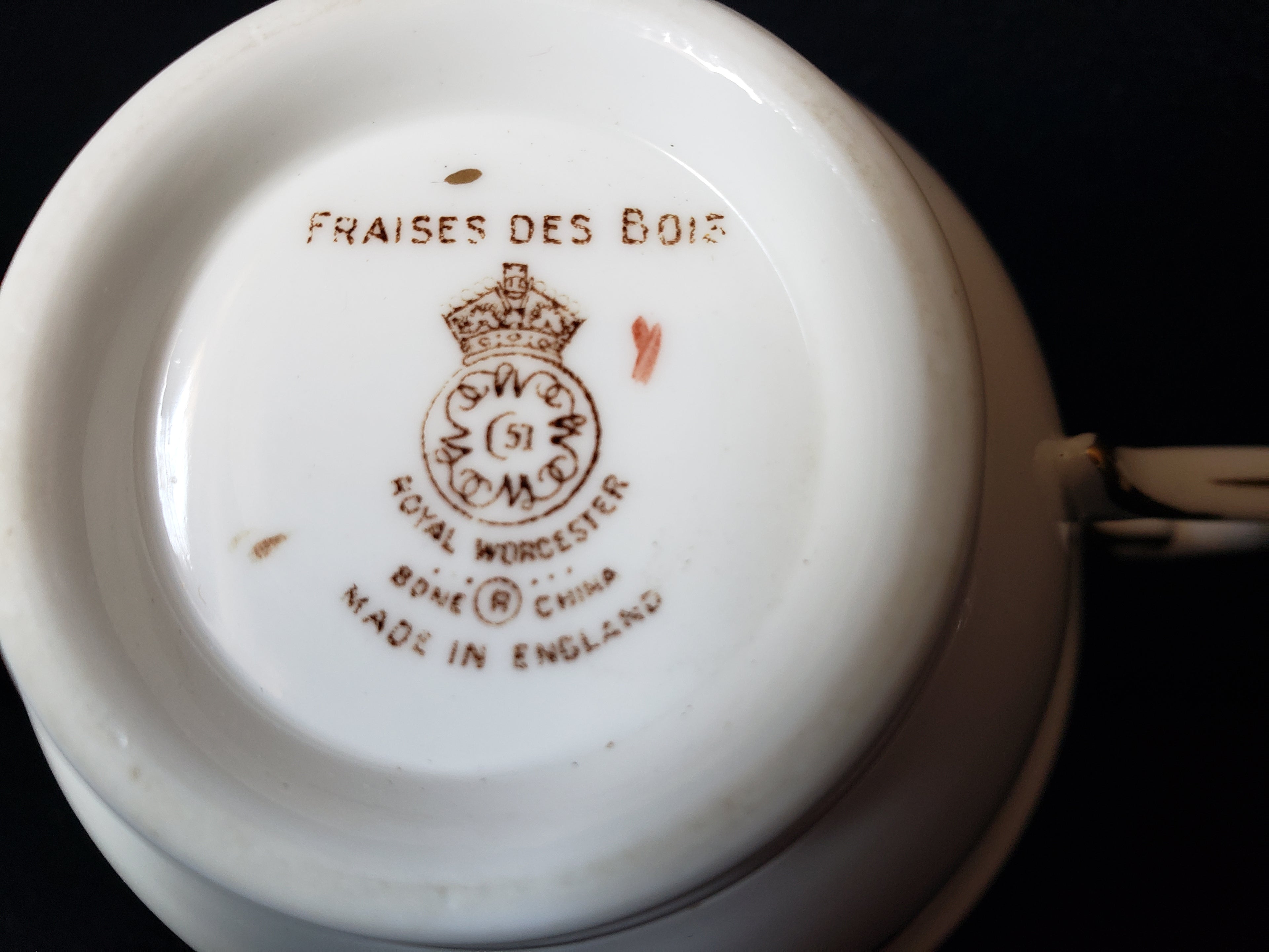 Vintage Royal Worcester Fraises Des Bois Tea Cup ONLY (lot 2110)