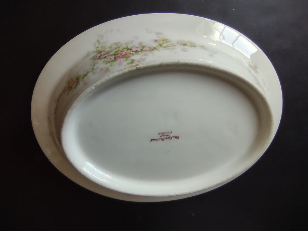 Haviland Limoges Schleiger 149 Set Serving Bowl + Platter Yellow Rose (lot 913)