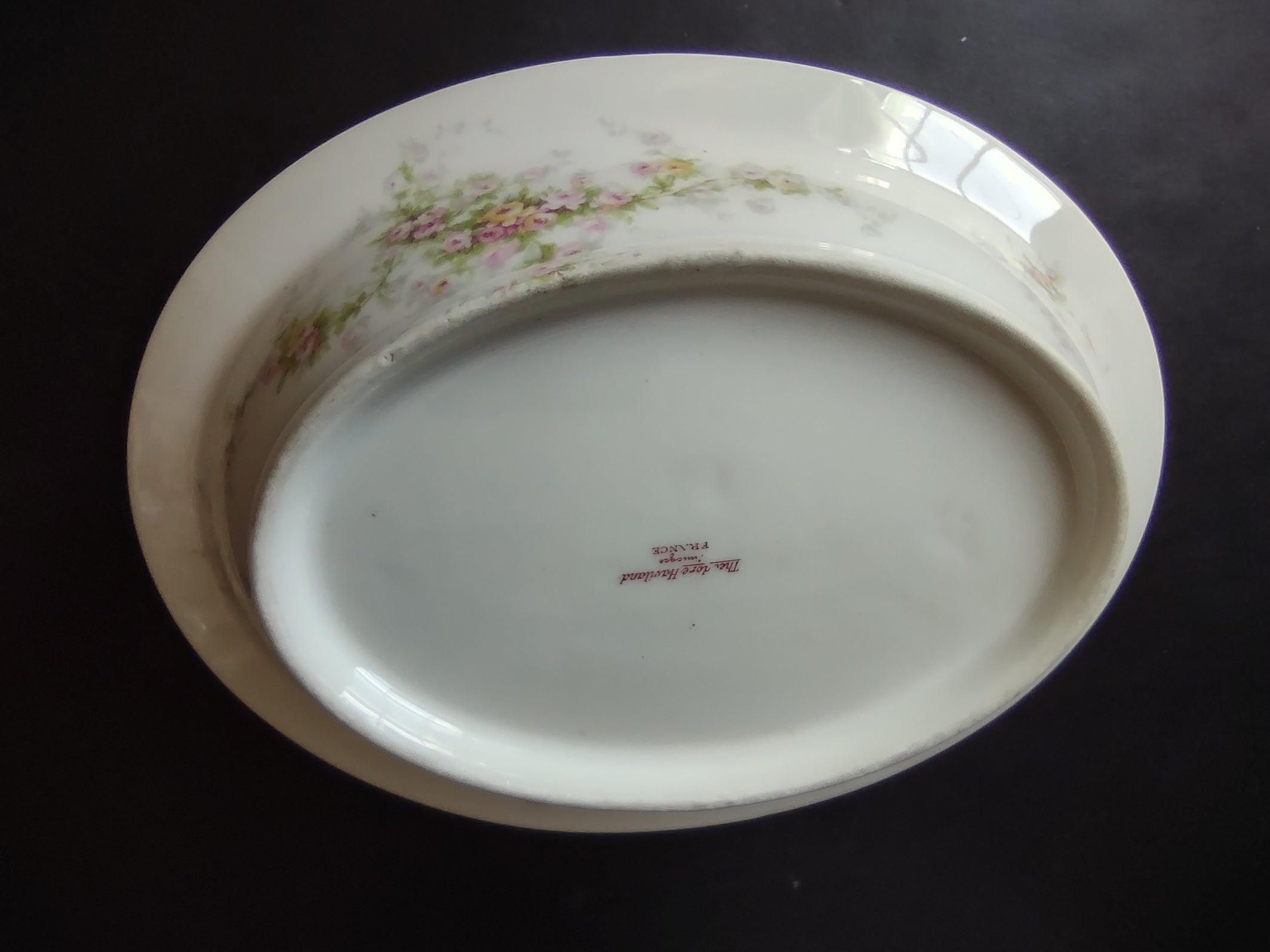 Haviland Limoges Schleiger 149 Set Serving Bowl + Platter Yellow Rose (lot 913)