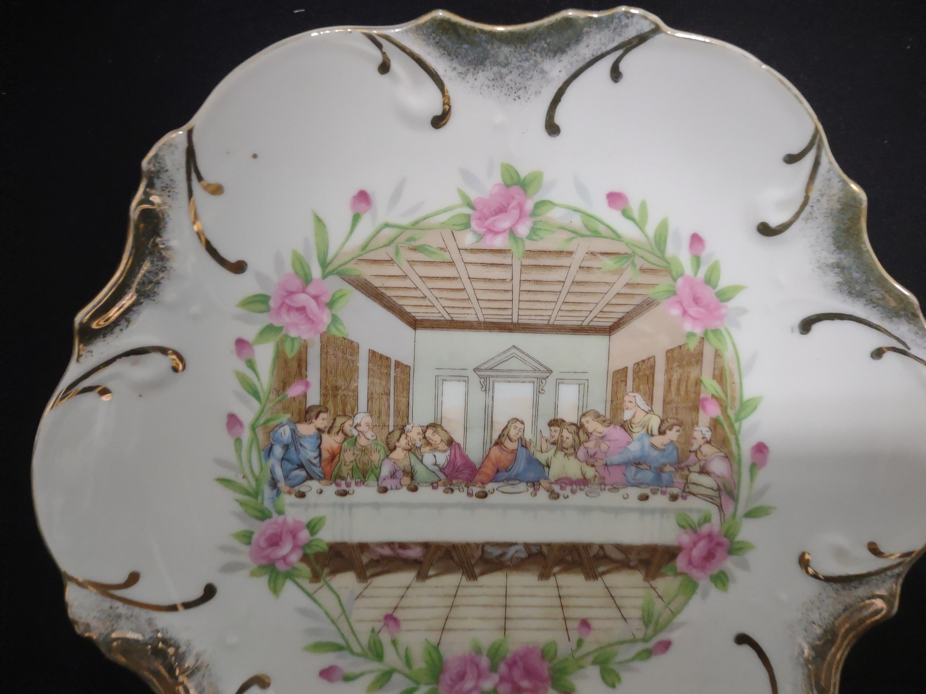 Collectible Plate Christian Last Supper Made in Japan for Decorative Use Only 8" # 129