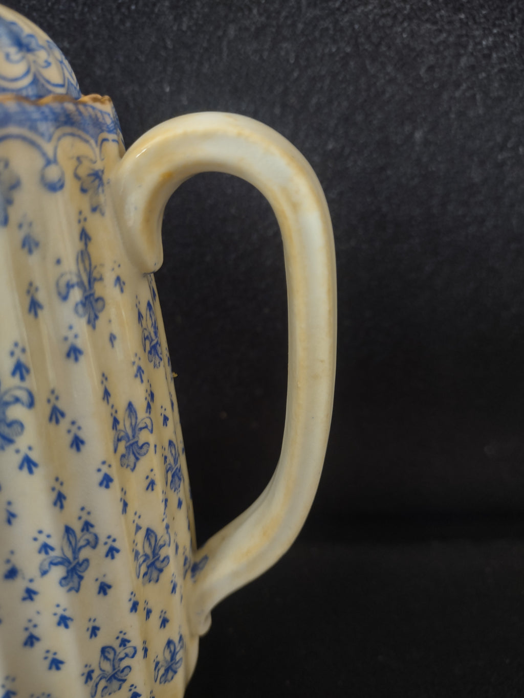 Vintage Copeland Spode Coffee Pot Earthenware Blue Ermine IMPERFECT (Lot 5764)