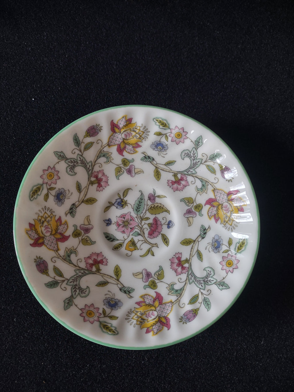 Vintage Minton Haddon Hall Tea Cup Saucer England Bone China Floral (Lot 5445)