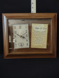 Shadow Box Wooden Picture Frame Clock Replaceable Picture (Lot 3465)