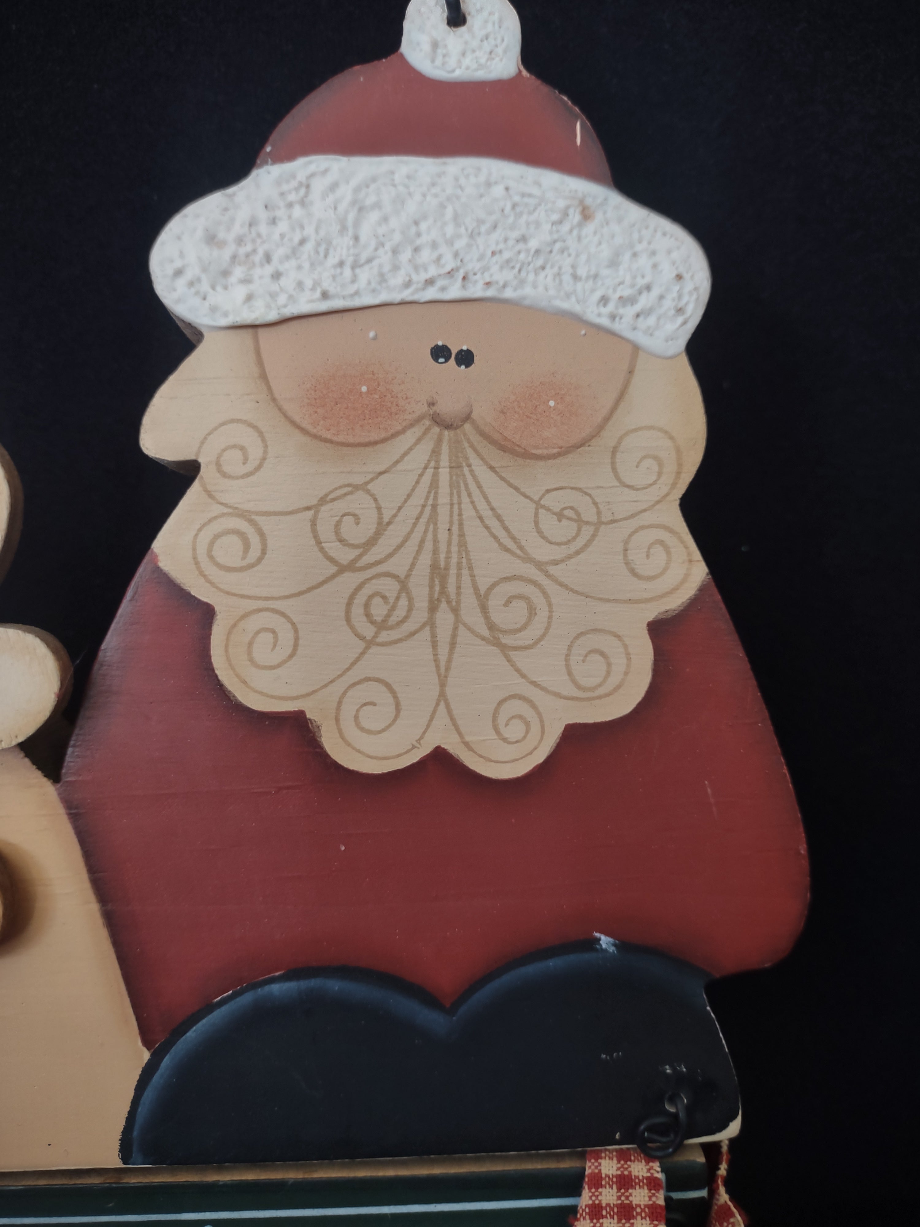 Wooden Christmas Wall Sign Snowman Reindeer Santa We Still Believe (Lot 4563)