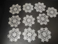 Set of 10 Snowflake Doilies 6" White (lot 1755)