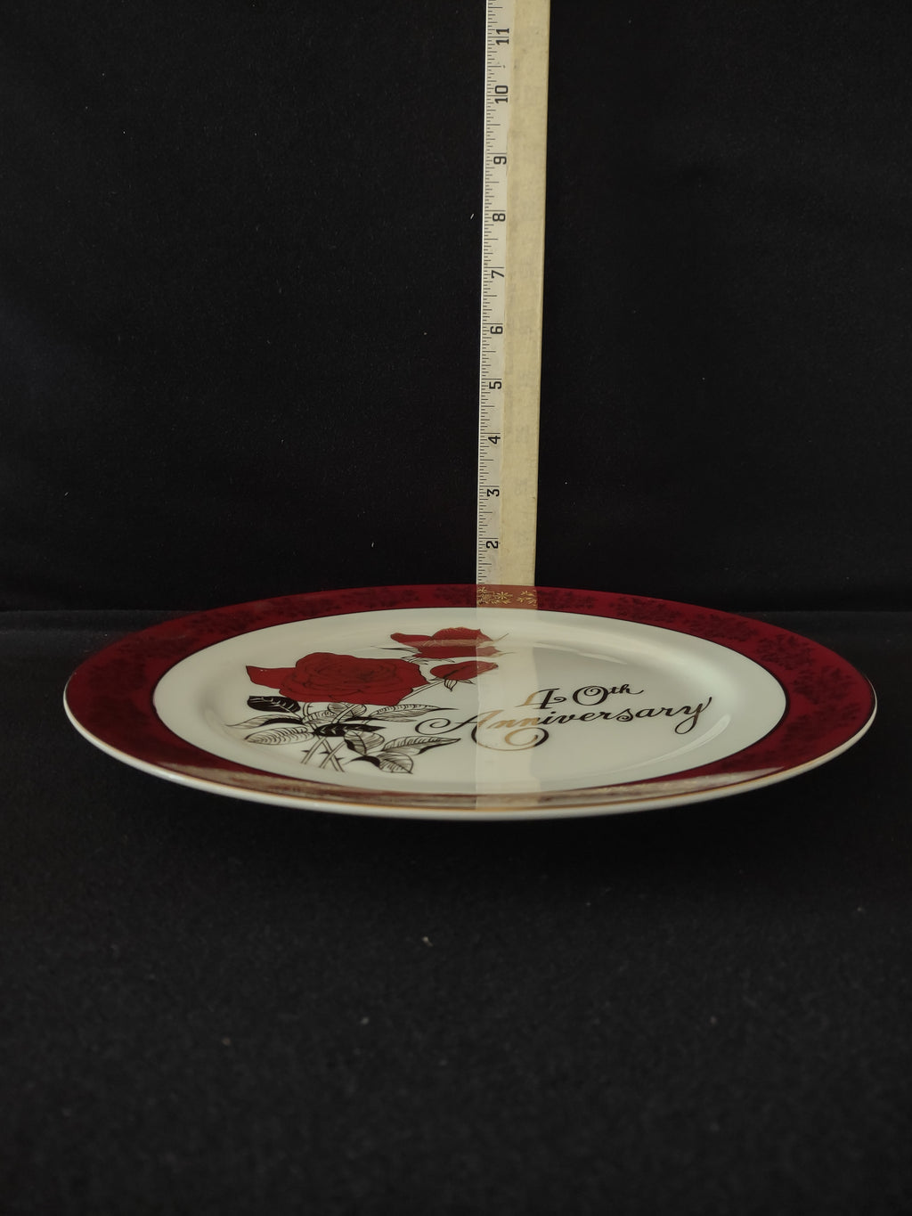 Vintage Chatillon Norcrest 40th Anniversary Gold Trim Plate (Lot 3299)