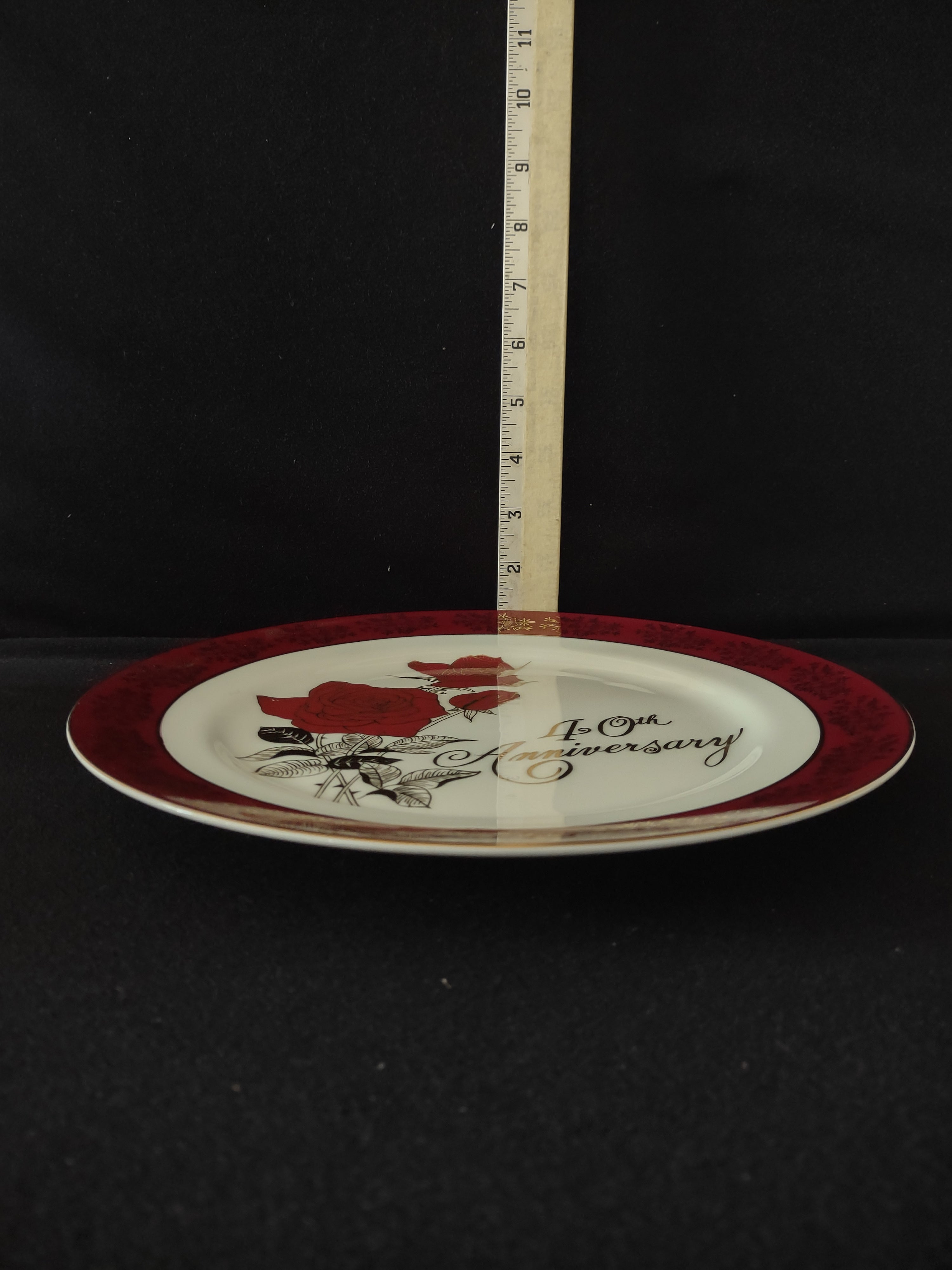 Vintage Chatillon Norcrest 40th Anniversary Gold Trim Plate (Lot 3299)