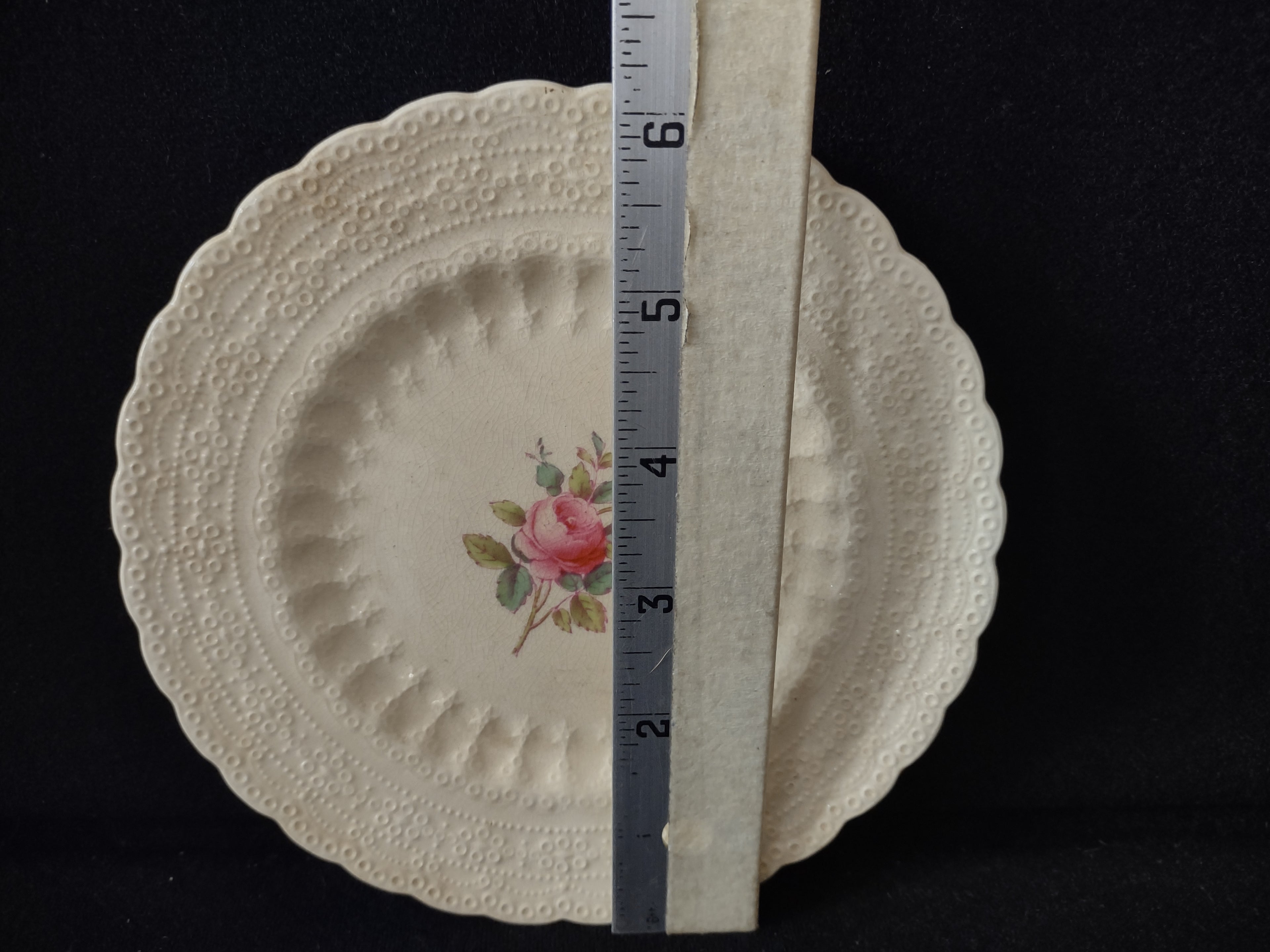 Vintage Spode Jewel Billingsley Rose Small Plate Brown Stamp Ironstone (lot5834)