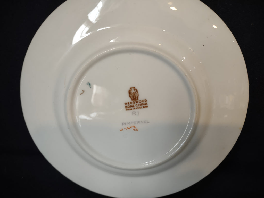 Wedgwood Pimpernel Pink Bread Butter Plate 6" Brown Stamp (lot 2764)