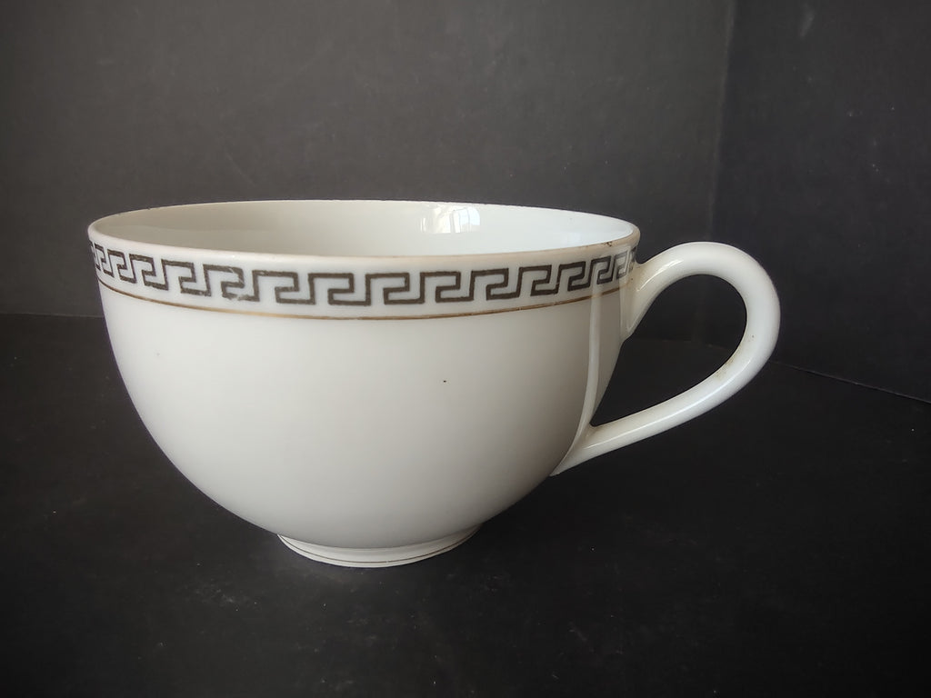 T & V Limoges France Tea Cup ONLY Gold Black Decor (lot 1066)