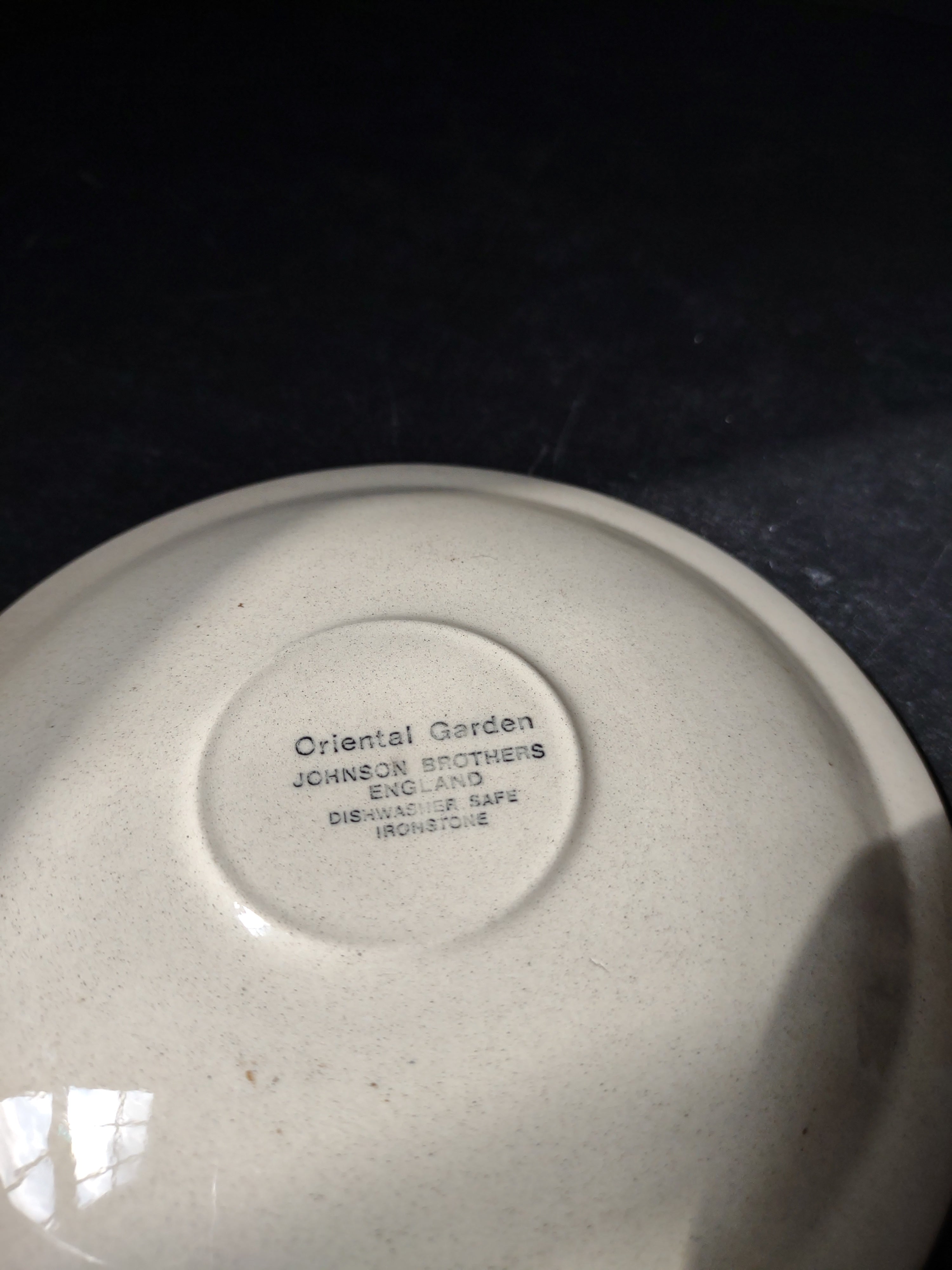 Vintage Ironstone Oriental Garden Johnson Bros Saucer ONLY Birds (lot 5549)