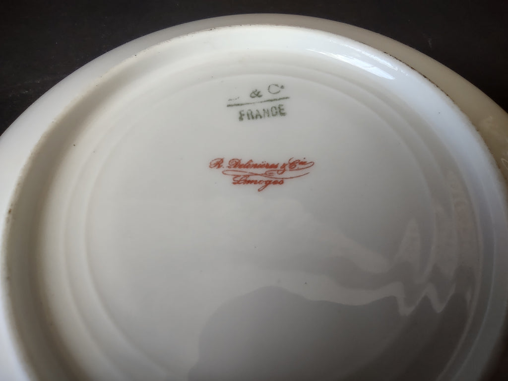 Delinieres Haviland Limoges Saucer ONLY Gold Black Decor (lot 1070)