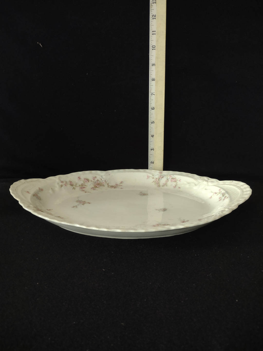 Antique Theodore Haviland Limoges Pink Floral Oval Serving Platter (Lot 3867)