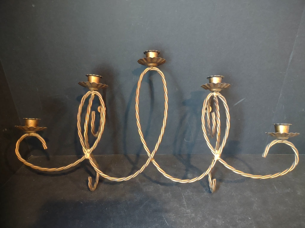Vintage Home Interior Twisted Candle Holder (lot 2636c)