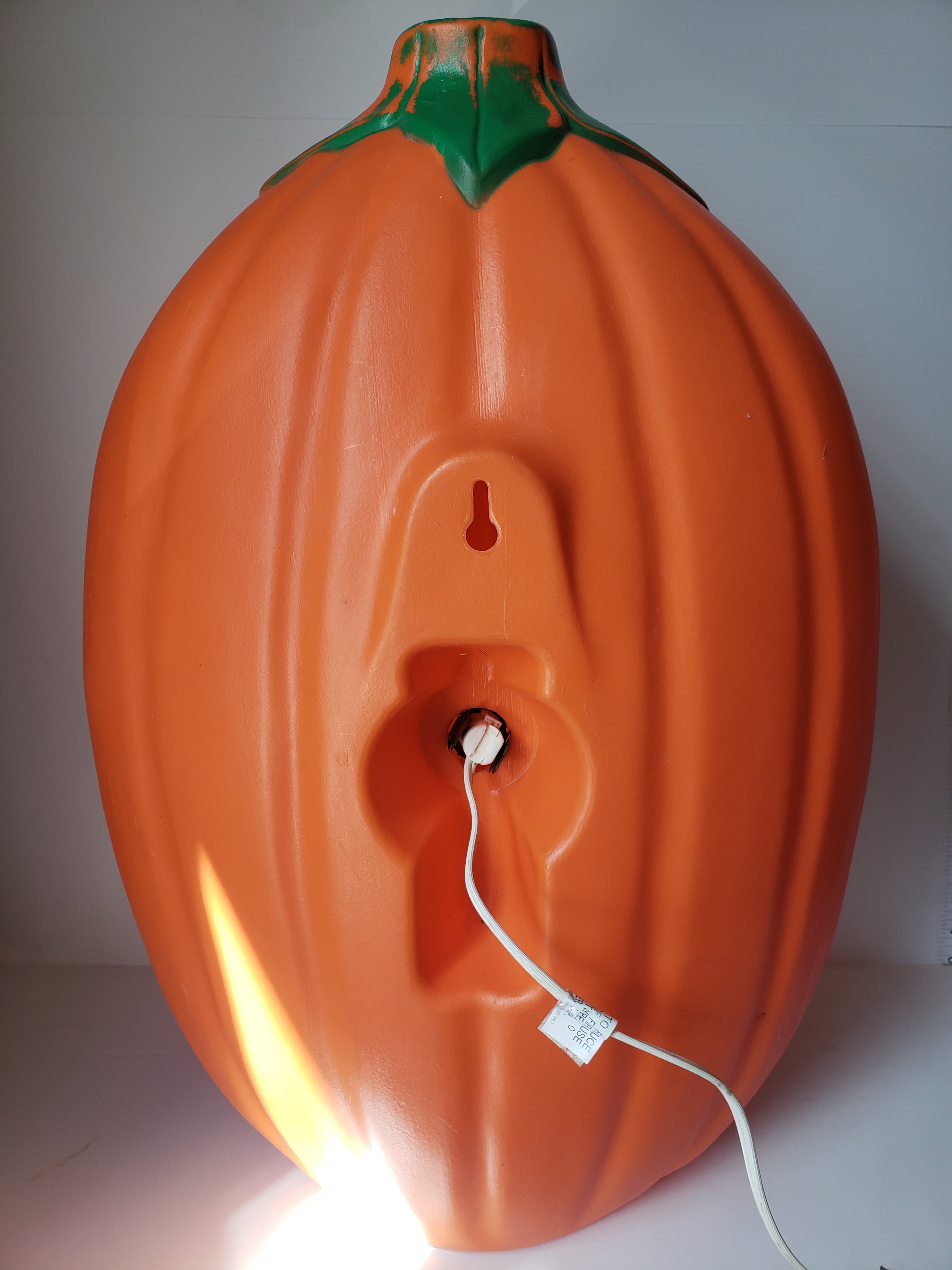 Halloween Plastic Jack O' Lantern Orange Pumpkin Large Blow Mold 20" (lot 2212)