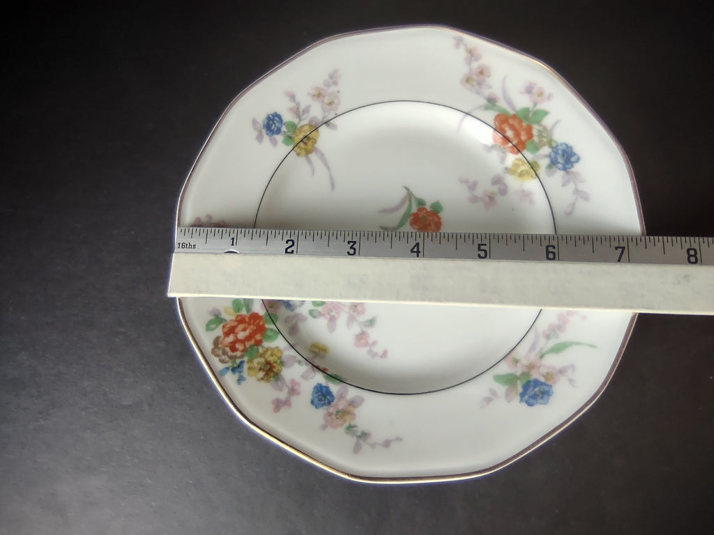 Vintage French Chic Haviland Limoges White Jewel Dessert Plate Floral (lot 804)