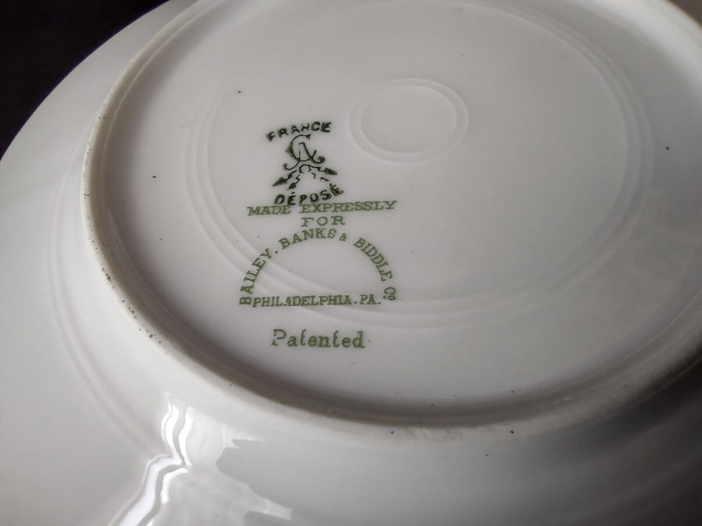 Depose France Bailey Banks Biddle Bread Butter Plate 6-1/4" Pink Green (lot 741)