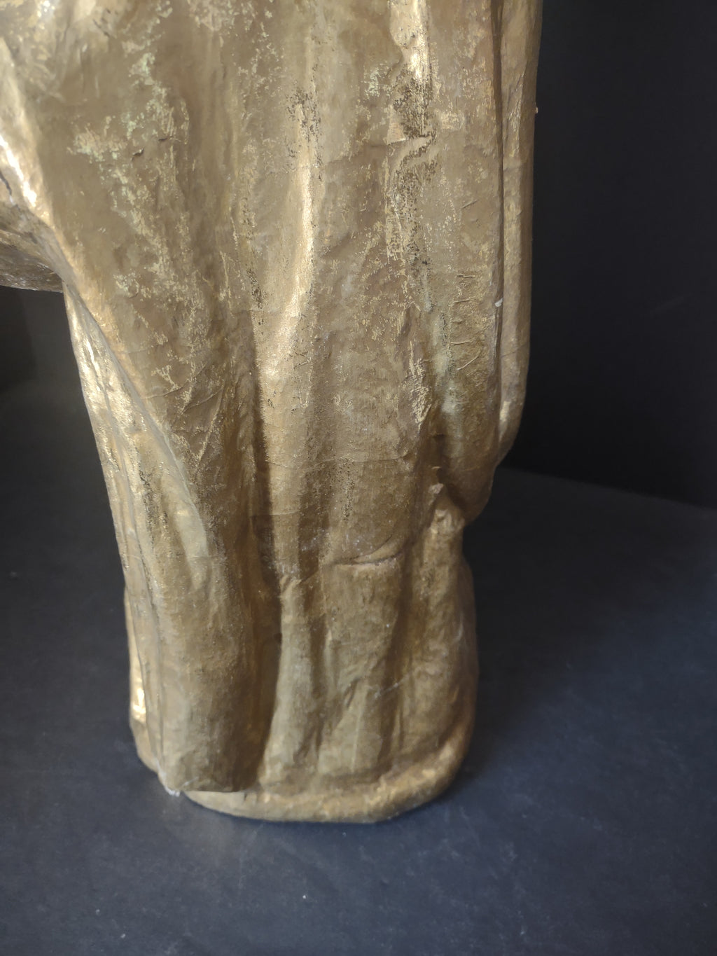 Christmas Paper Mache Shepard Nativity Golden Color 22" (lot 2184)