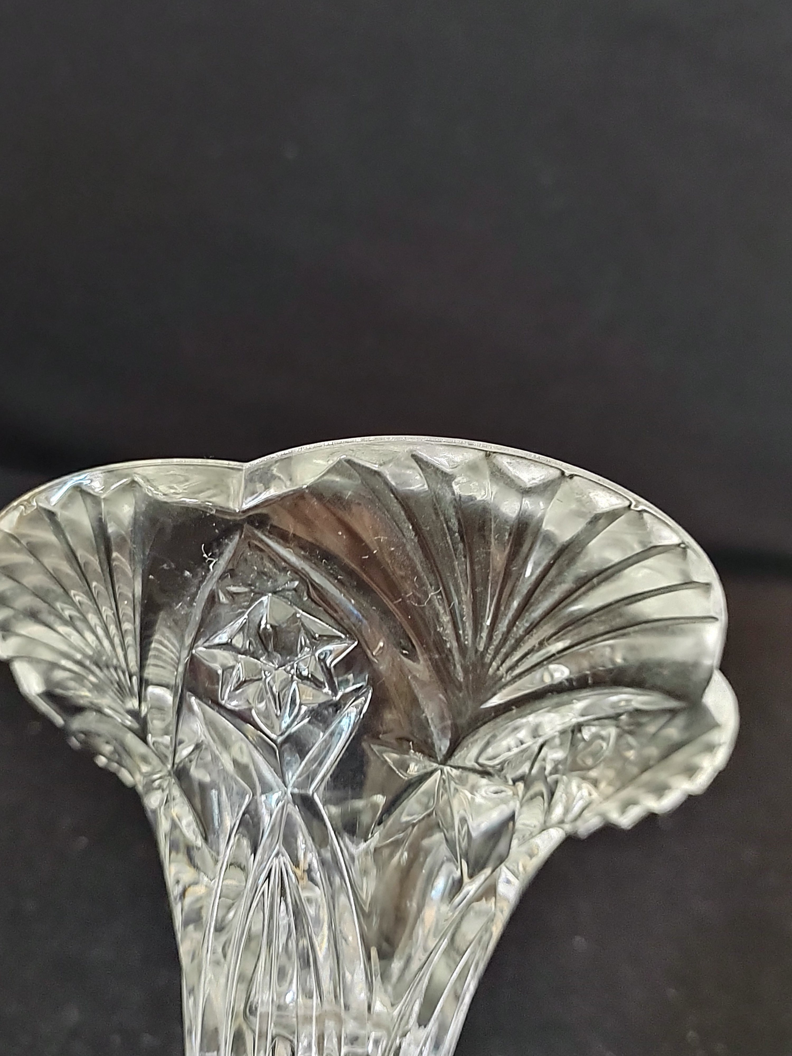 Vintage JG Durand Romantique Crystal Taper Candle Holder (Lot 3893)