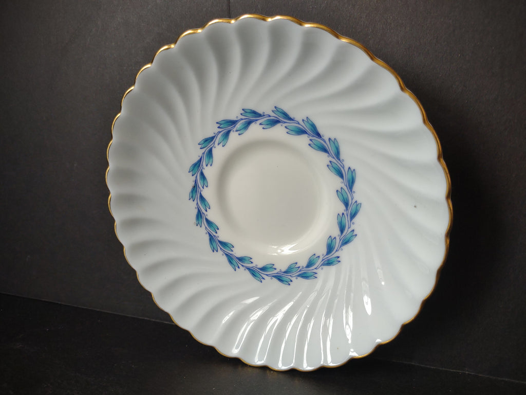 Vintage Minton England Bone China Cheviot Blue Saucer (lot 5443)