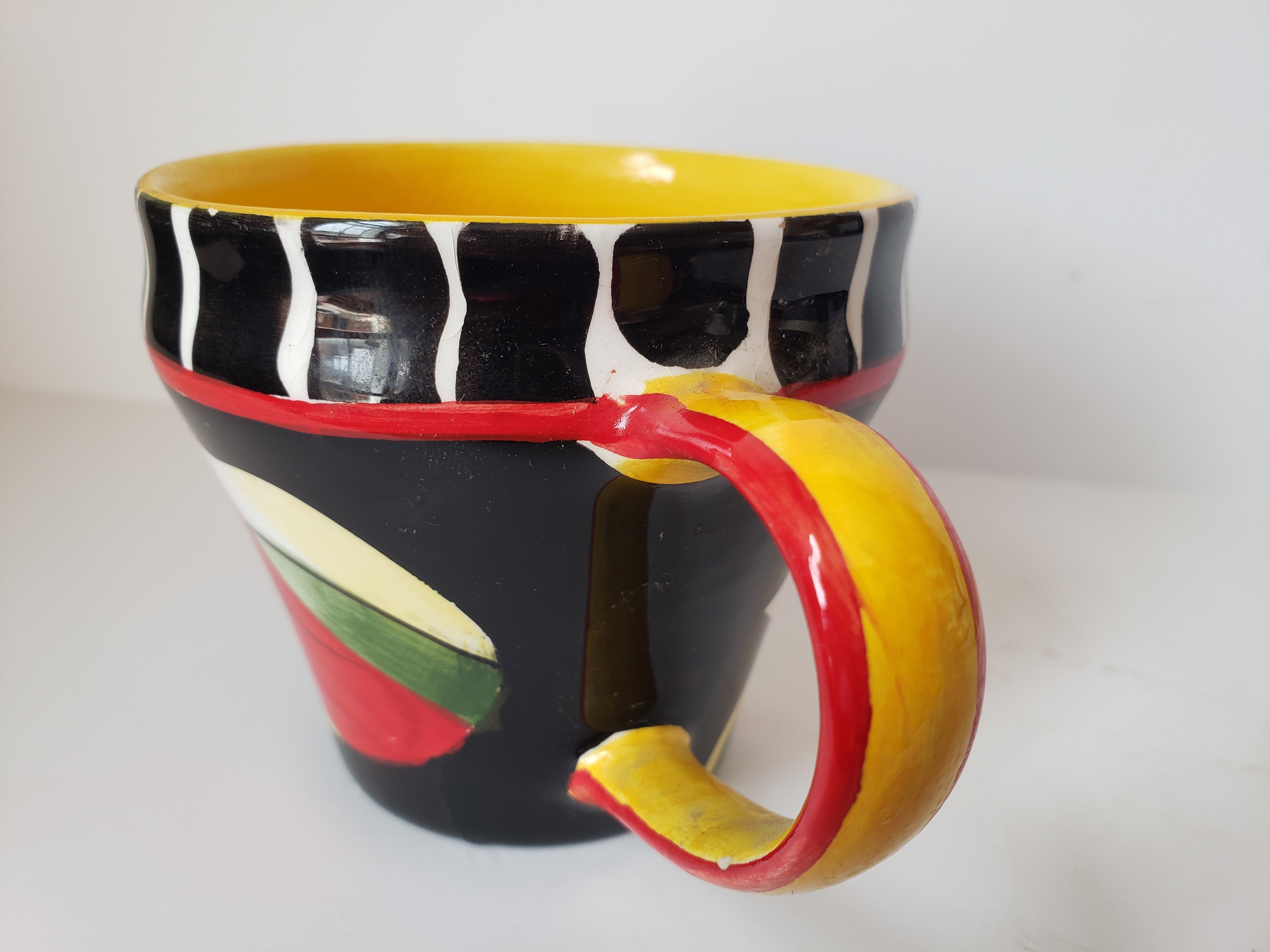 Vintage Disaronno Originale Ceramic Collectible Cup Mug Red Black (lot 2157)