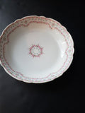 JP France Cream Soup Salad Bowl 7" Double Rose Garland Blue Pink Flower (lot 645