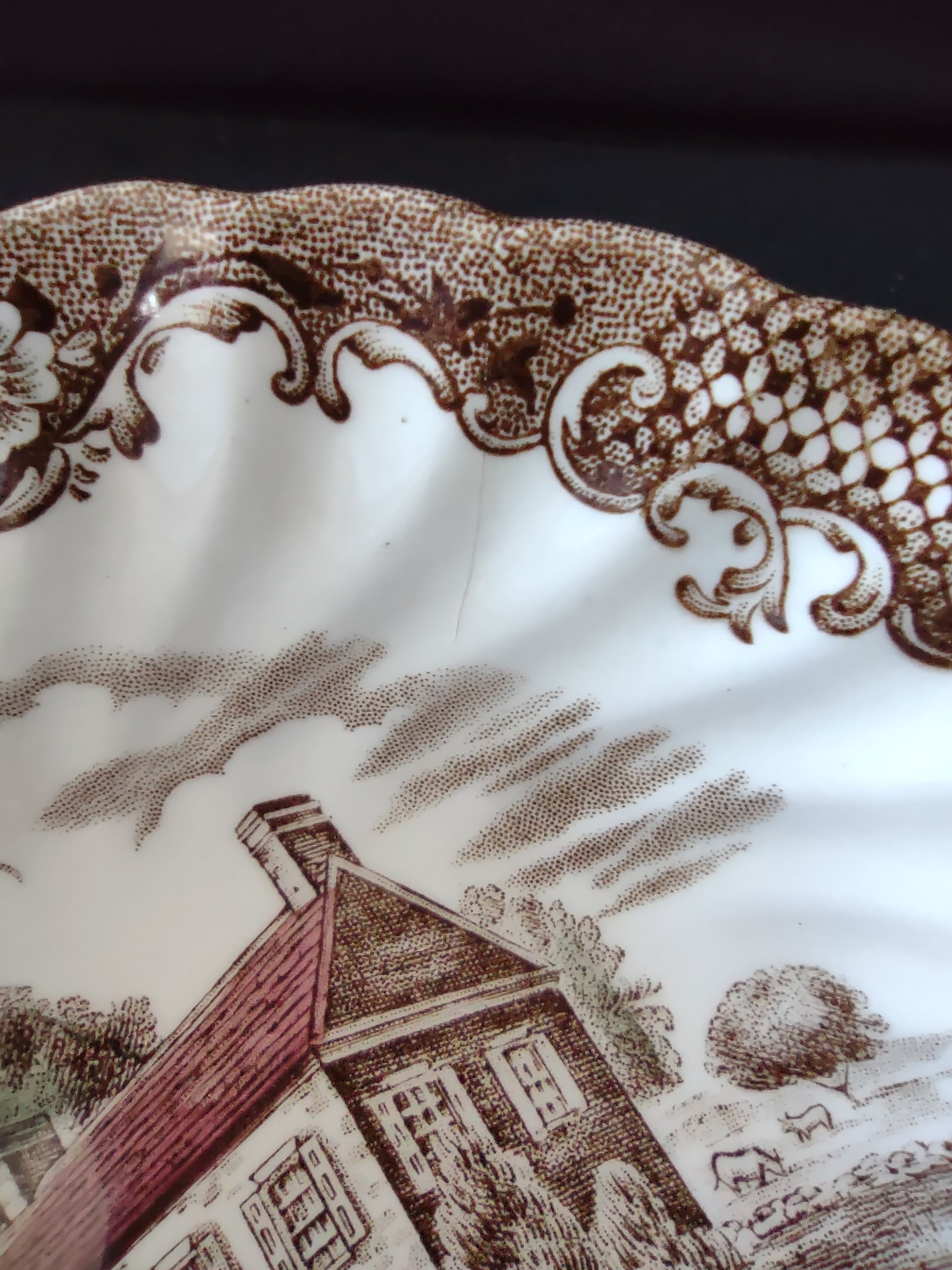 Vintage Johnson Bros Cereal Bowl Pennsylvania Fieldstone Heritage Hall (Lot 5533