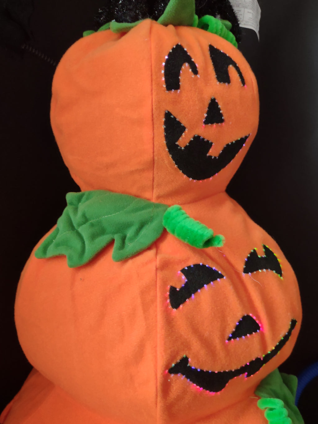 Halloween Inflatable Pumpkin Patch Black Cat Light Up 28" (lot 2980j)