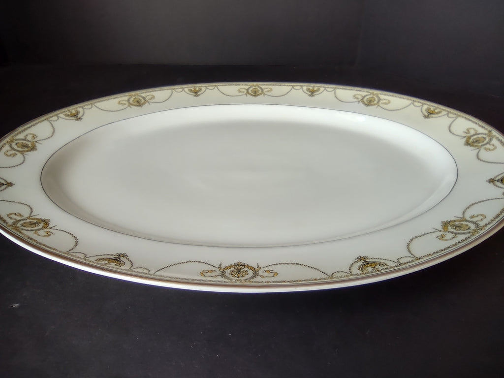 Haviland Limoges Pilgrin Eugenie Serving Platter Yellow Laurel Swag (lot 944)