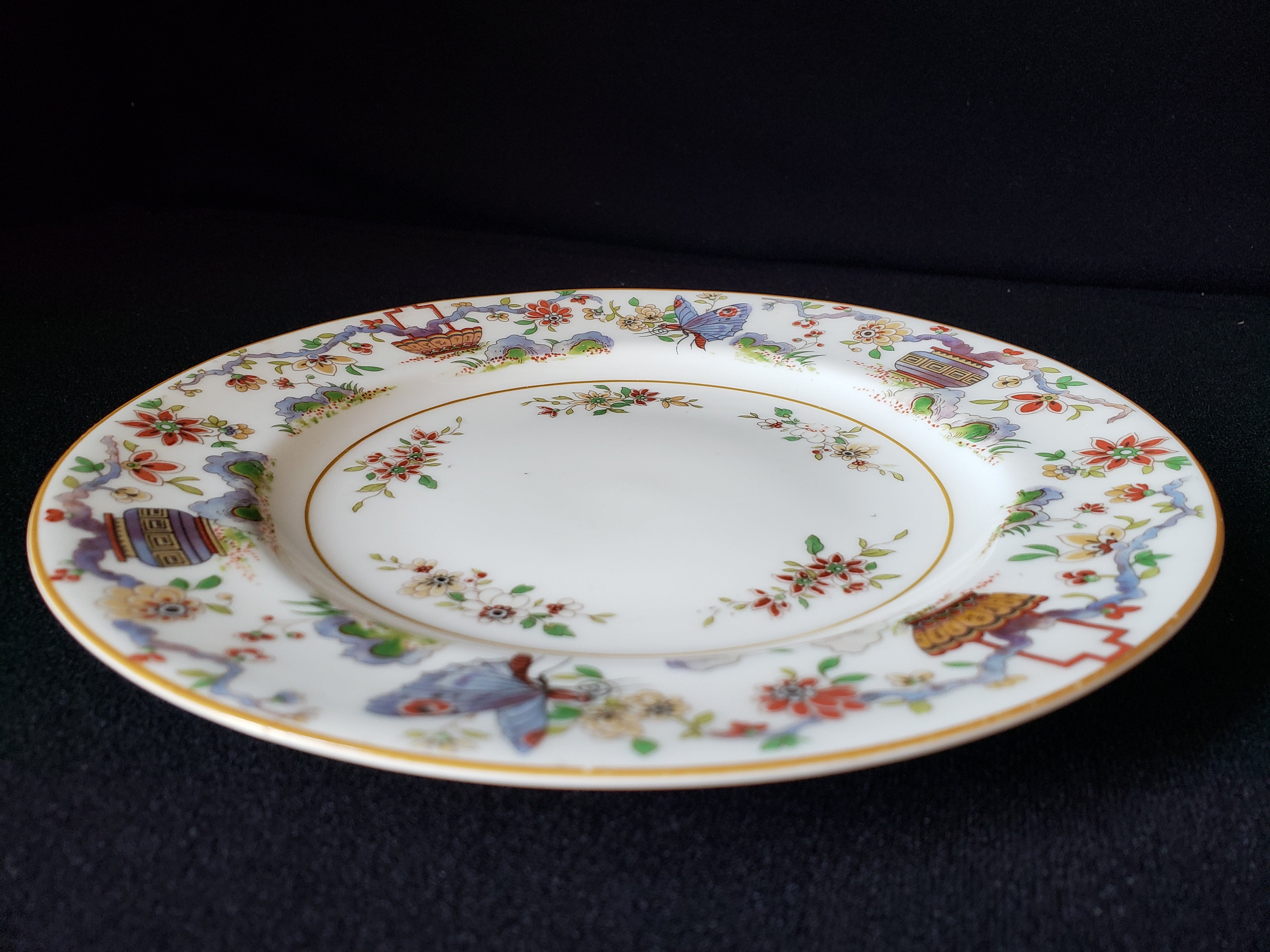 Vintage Royal Worcester Higgins Seiter Butterfly Salad Plate 8" (lot 2122)