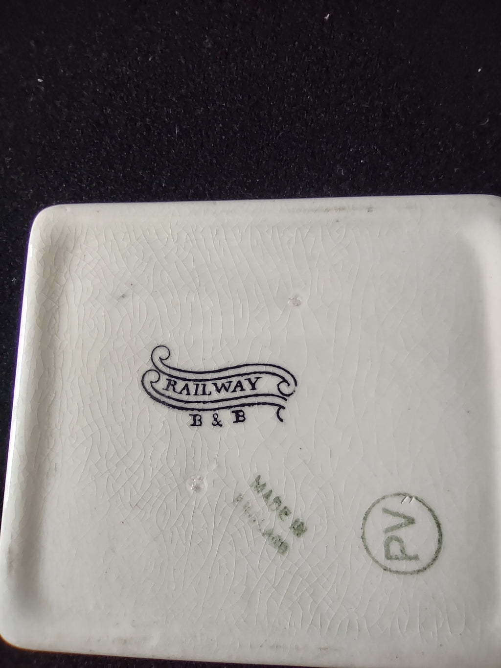 Vintage Ceramic Lidded Keepsake Box Railway B & B Steam Engine England (Lot 5809