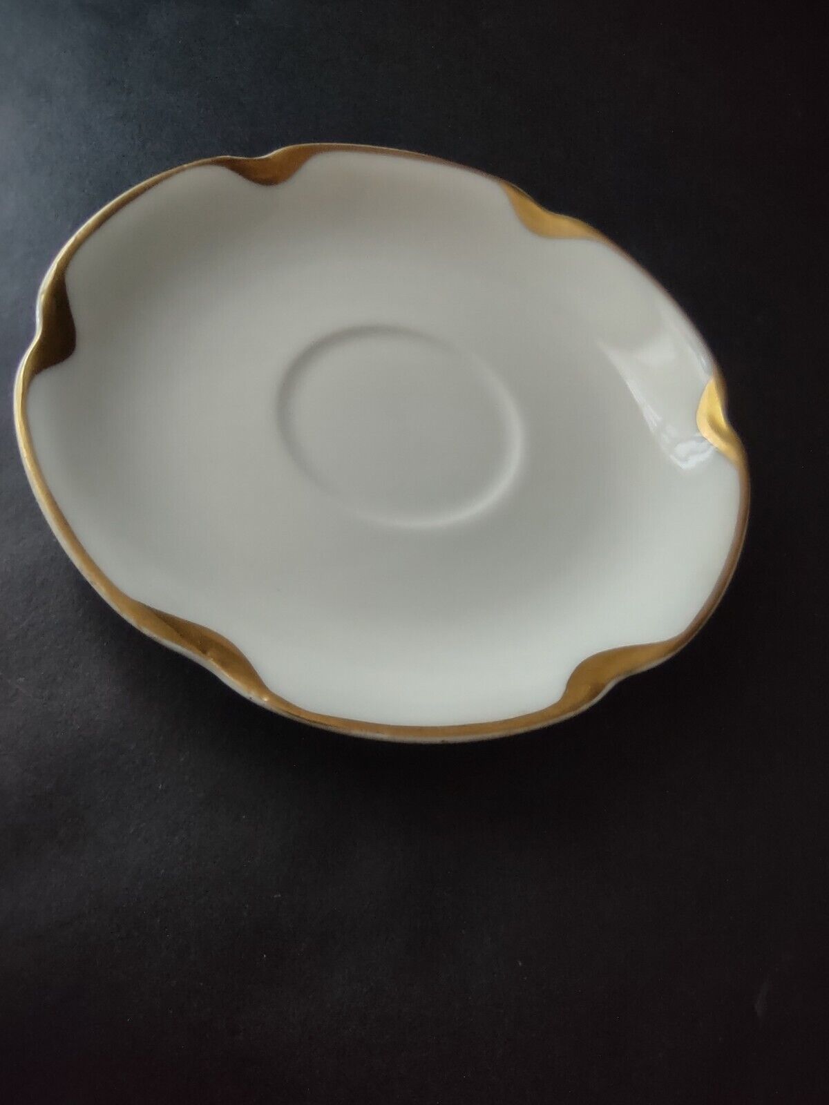 Haviland Limoges Silver Anniversary Gold Trim Saucer Plate 5-1/2" (lot 660)
