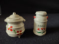 Vintage Cast Iron Milk Jug Salt and Pepper Shaker (lot 5377)