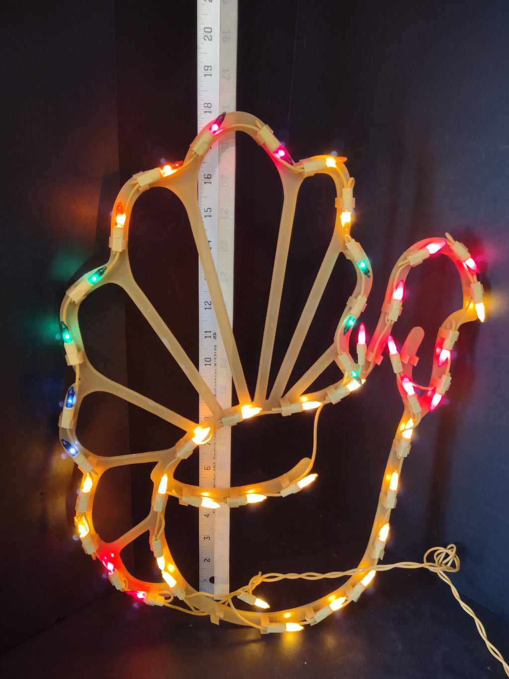 Thanksgiving Fall 18" Turkey Light Up Lighted Window Decor Repaired (lot 3308)