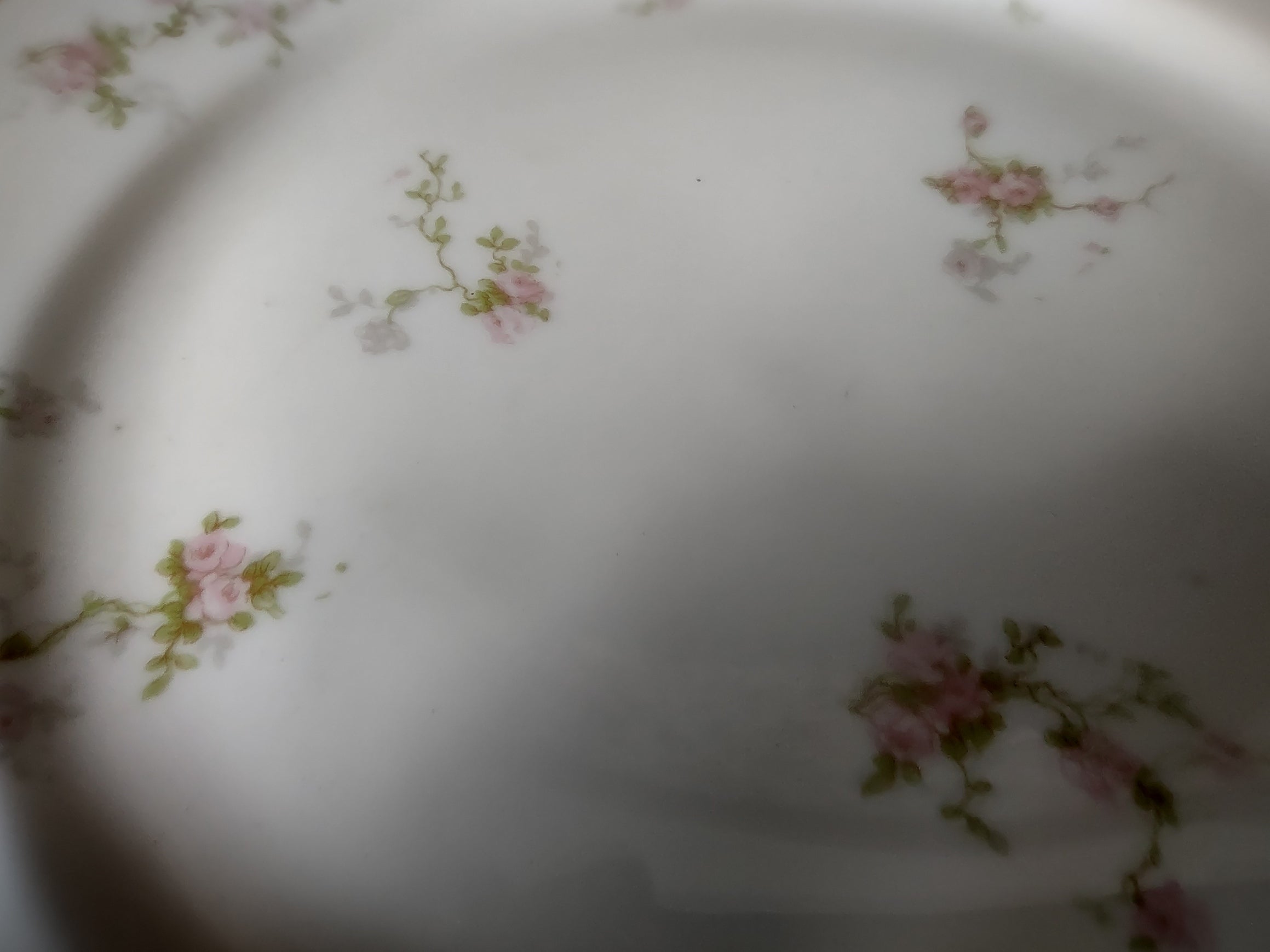 Haviland Limoges Pink Spray Dinner & Bread/Butter Plate (lot 921)