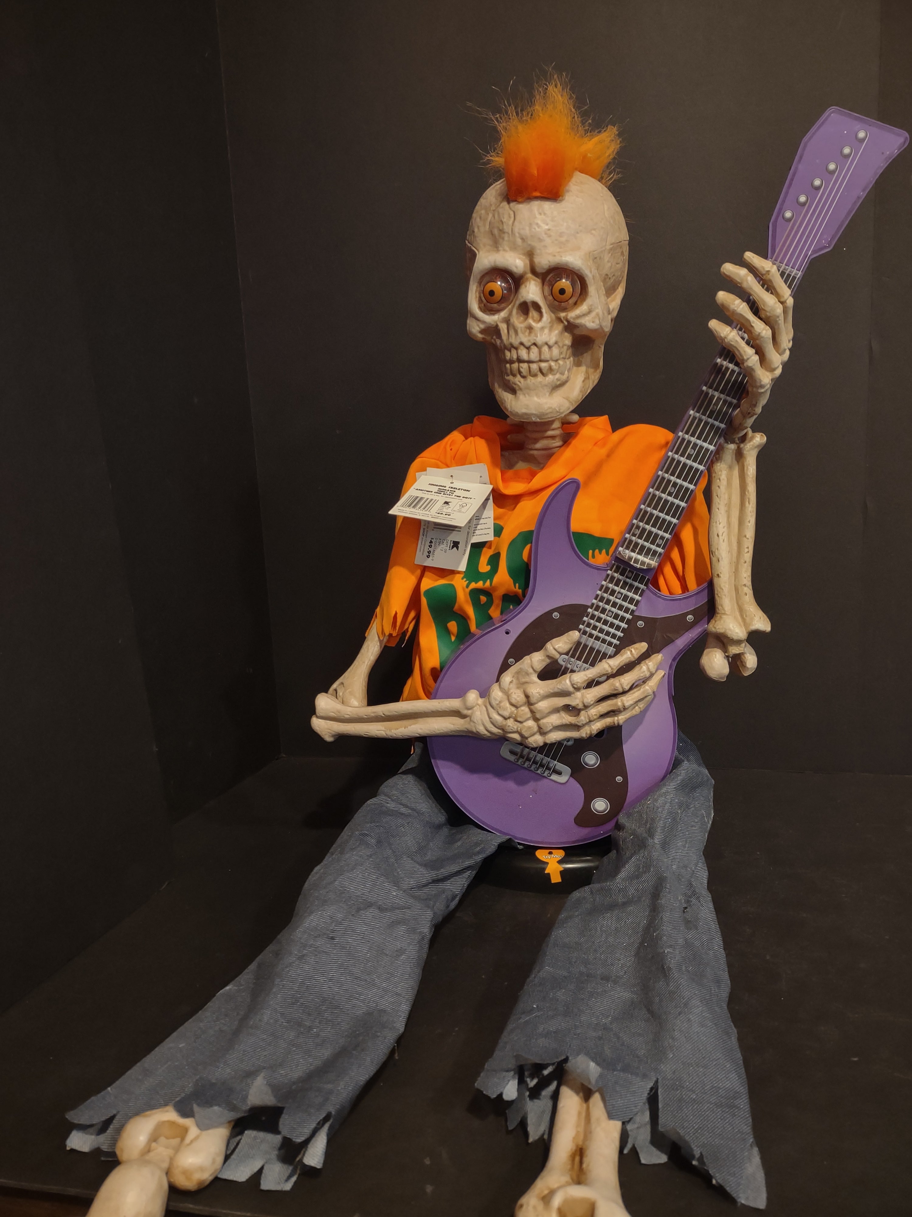 Vintage Skeleton Halloween For Parts - NOT Working (lot 2547j)