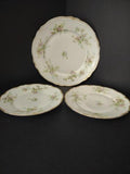 lot 774 Haviland Limoges Dinner Luncheon Plate Large Green White Roses Gold Trim