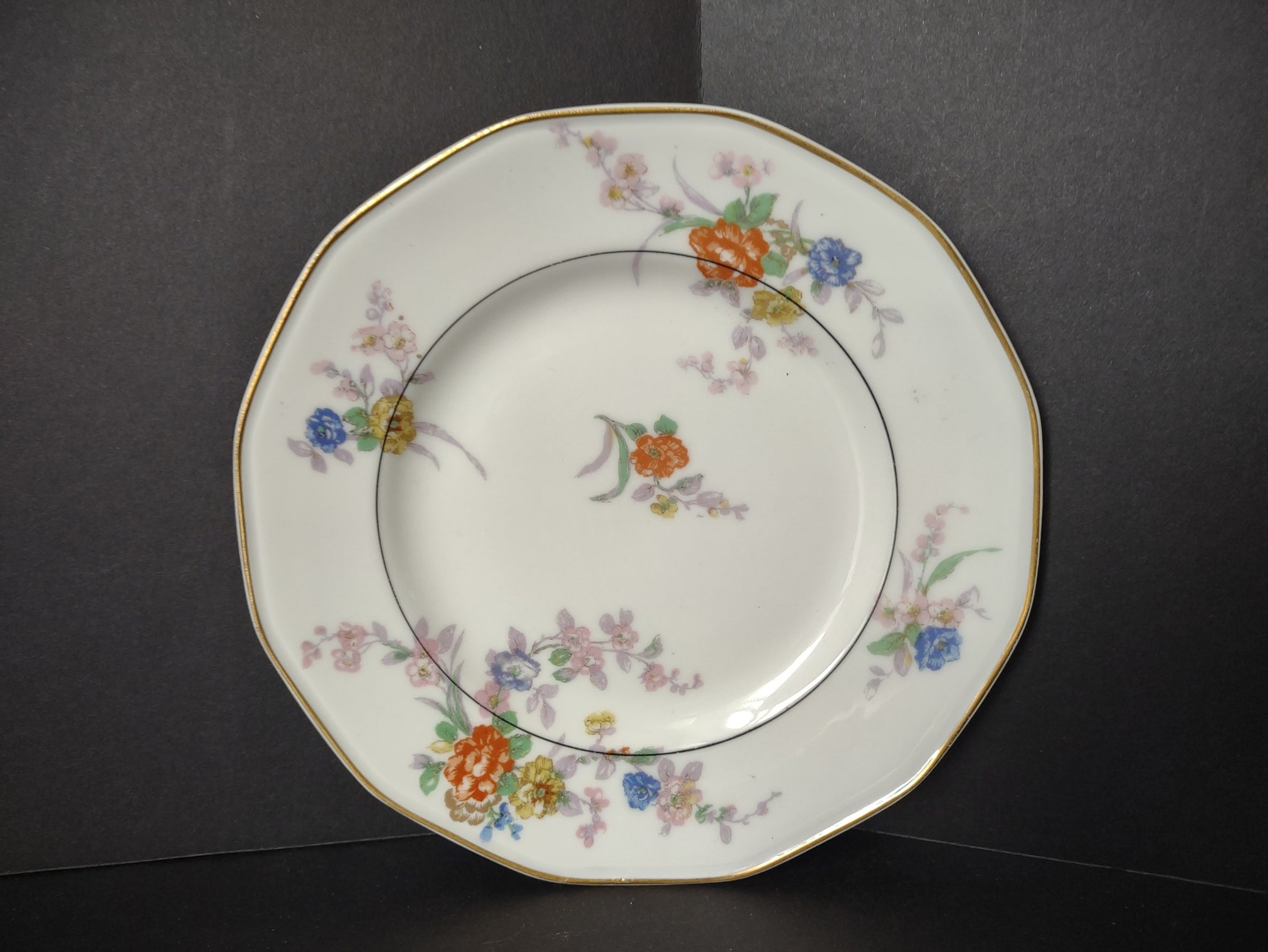Vintage French Chic Haviland Limoges White Jewel Dessert Plate Floral (lot 804)
