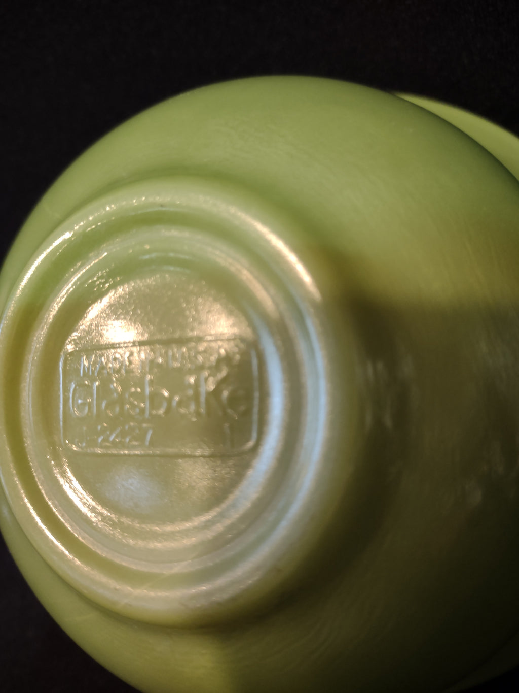 Vintage Glasbake Lime Green 5" Individual Casserole Bowls Set Of 2 (Lot 5228)