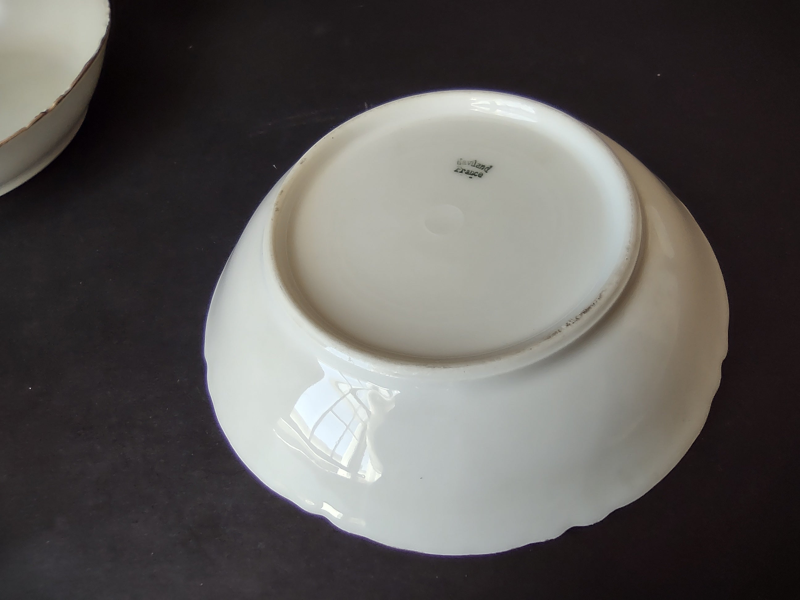 Haviland Limoges French Cottage Shabby Chic 3 x Blue Berry Bowl 5" (lot 1098)