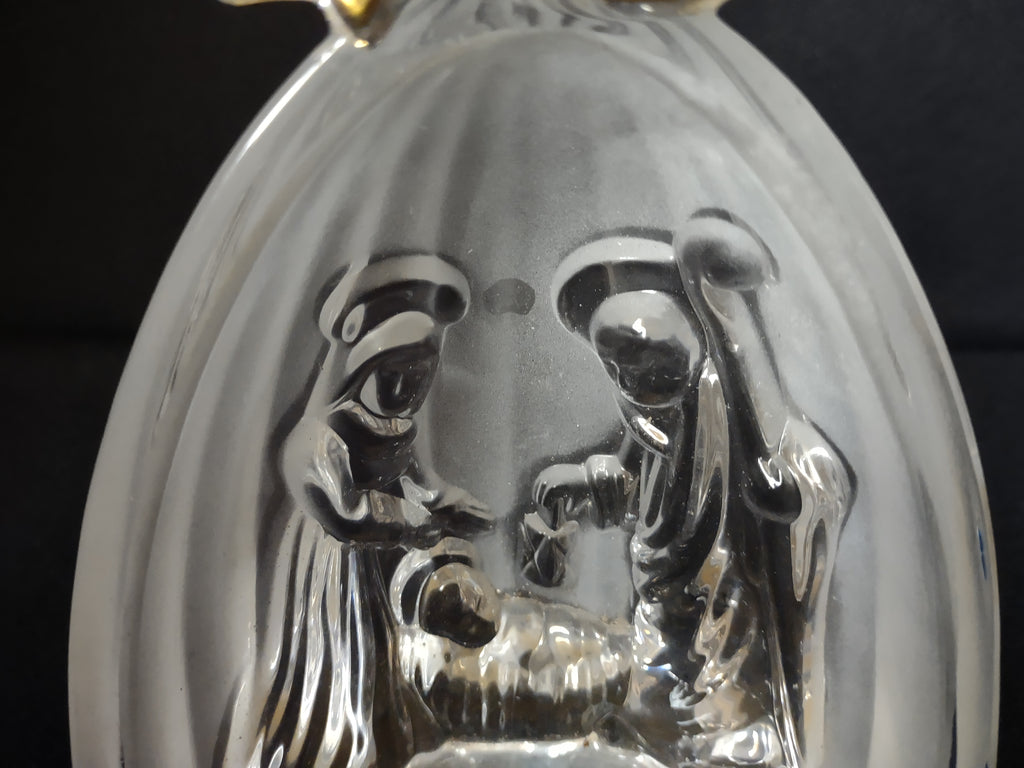 Mikasa Golden Stars Nativity Scene Glass 5" (lot 1581)