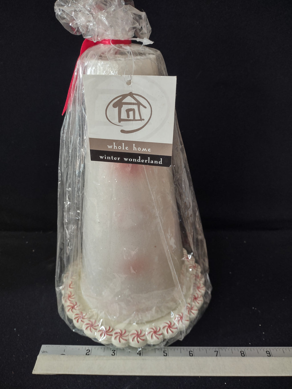 Christmas Winter Cone Shape Pillar Candle Candy Decorative Plate (Lot 3941)