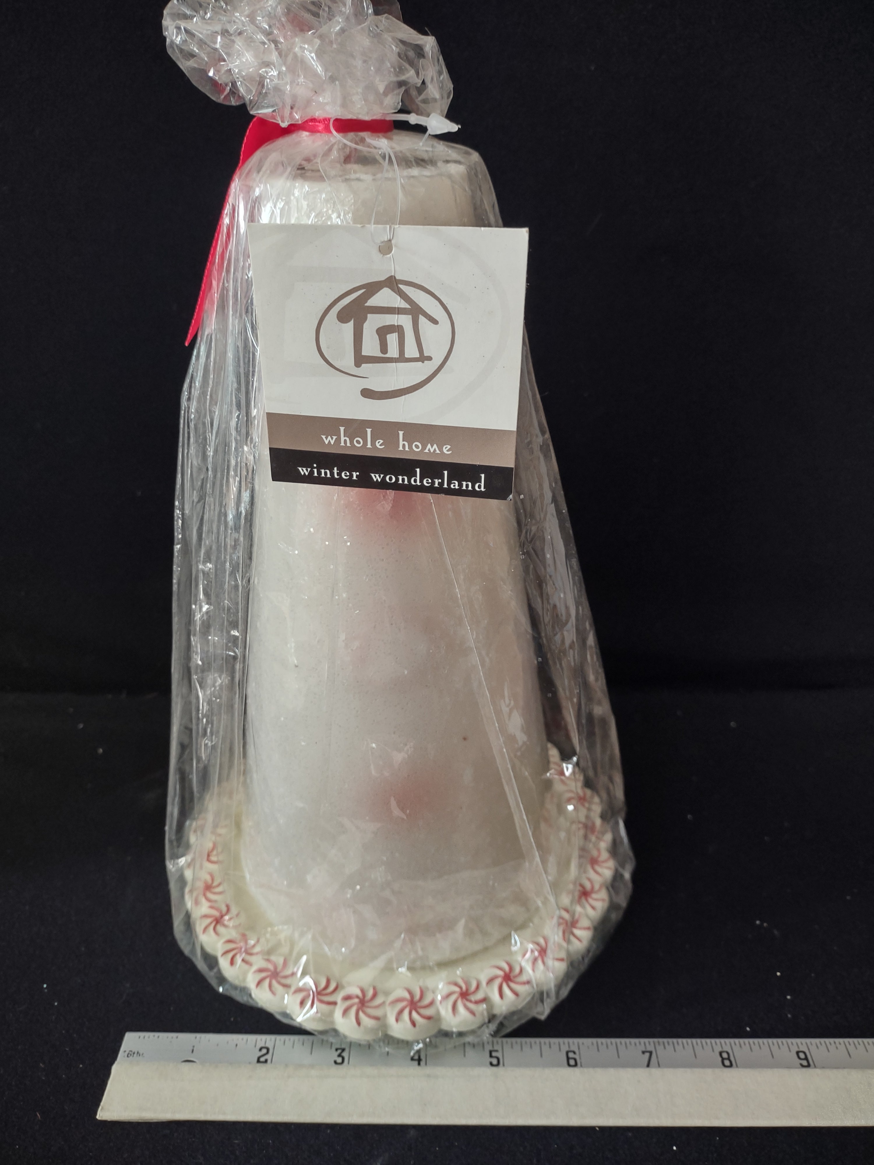 Christmas Winter Cone Shape Pillar Candle Candy Decorative Plate (Lot 3941)