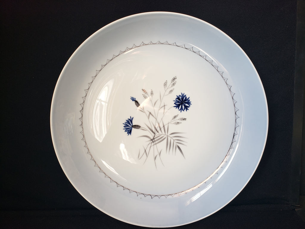 B & G Kyobenhavn Denmark Serving Platter Blue White Flower 12-1/2" (lot 2200)